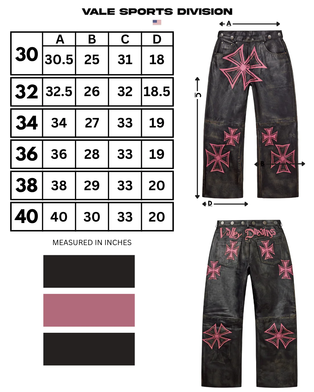 LEATHER CROXXX DENIM [BUBBLE GUM] - Image 3